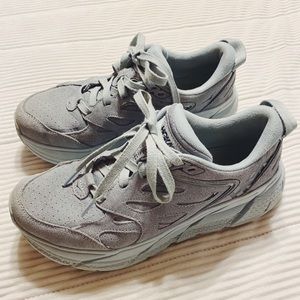 Hoka One One Blue Suede Clifton L Sneakers